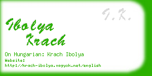 ibolya krach business card